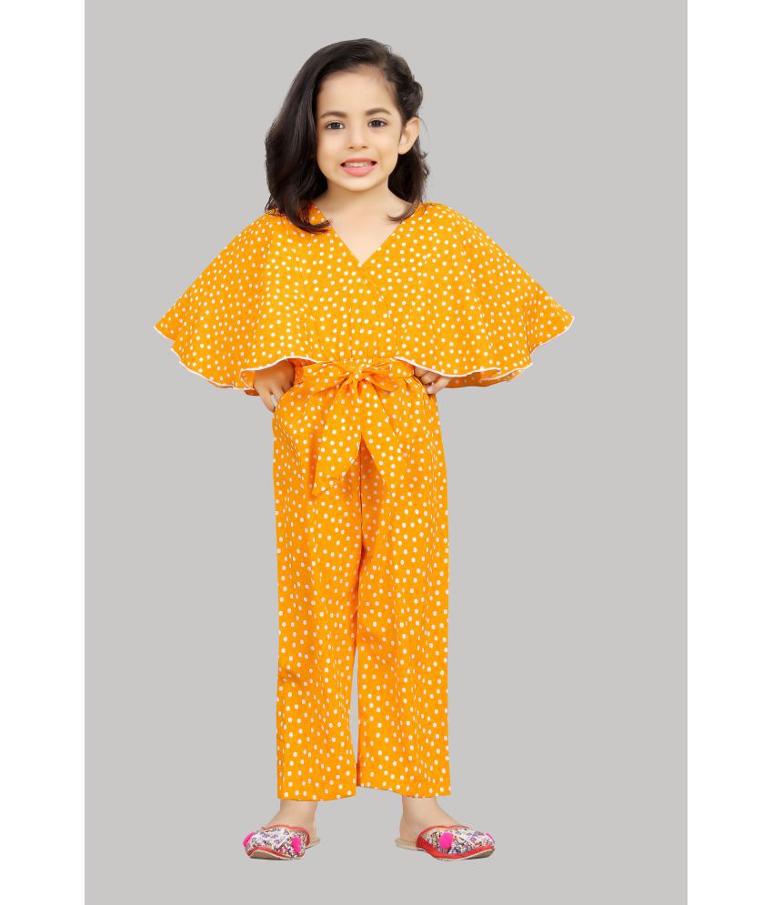     			R K Maniyar - Yellow Crepe Girls Jumpsuit ( Pack of 1 )