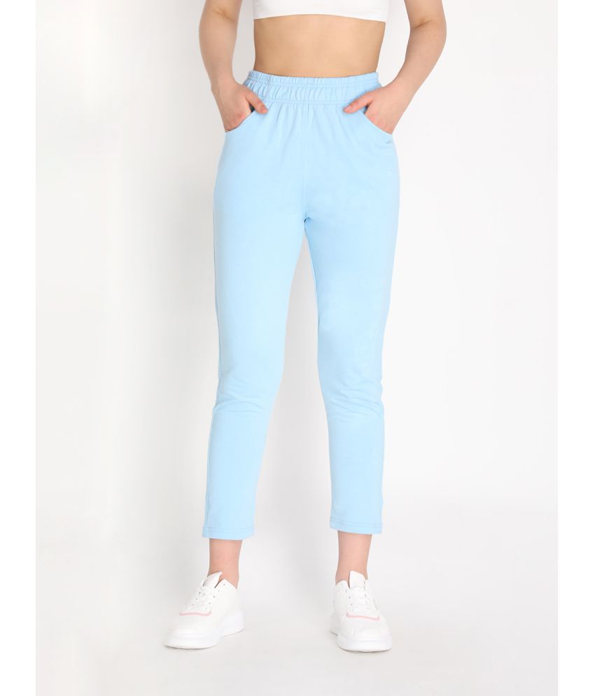     			Chkokko - Light Blue Cotton Blend Women's Gym Trackpants ( Pack of 1 )