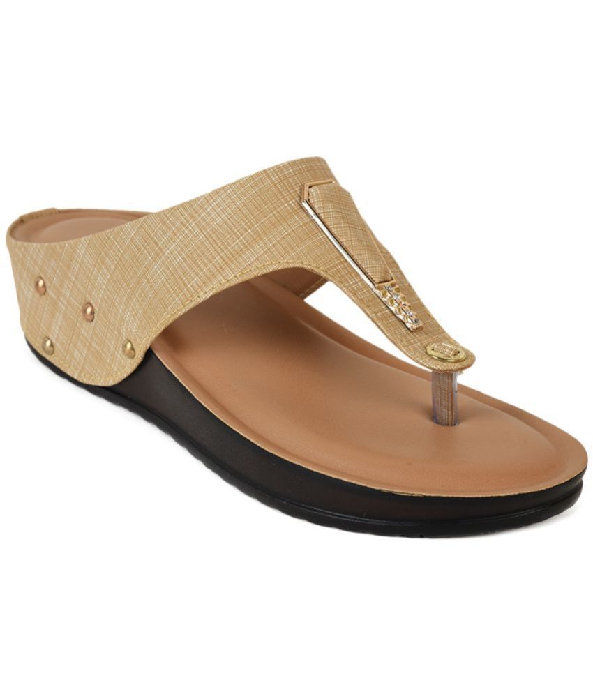 Ajanta - Beige Women's Slip On Heels