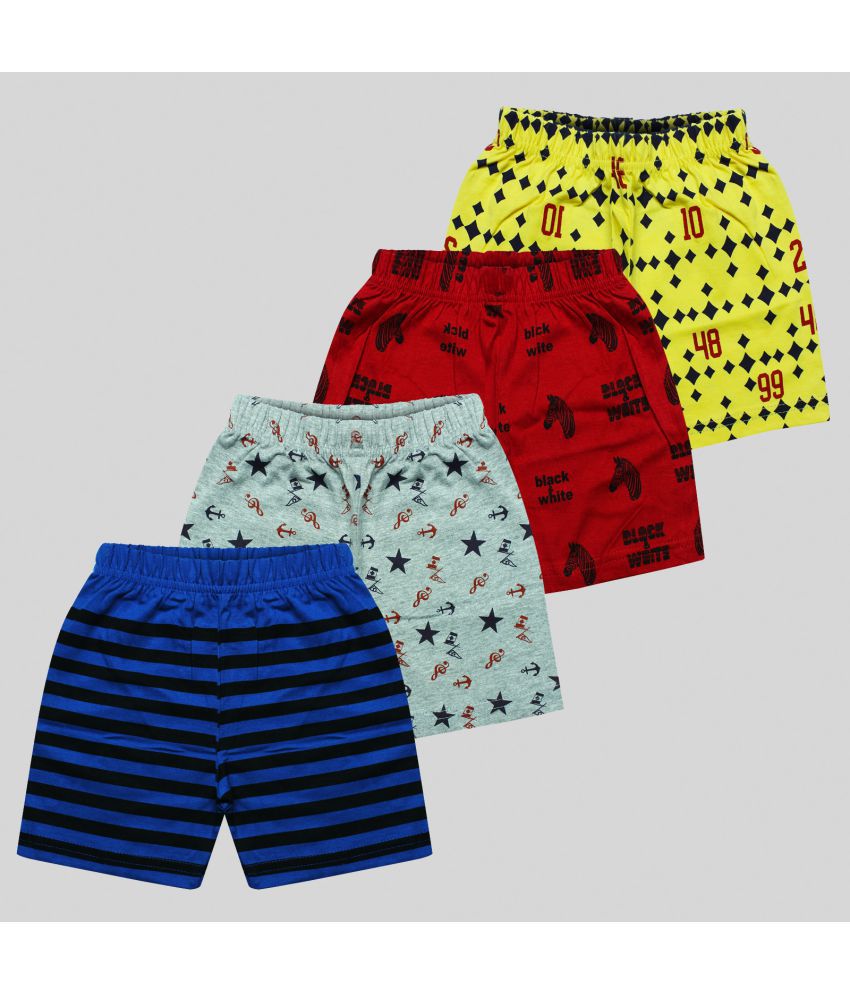     			MIST N FOGG Boys Cotton shorts Multicolor (Pack of 4)