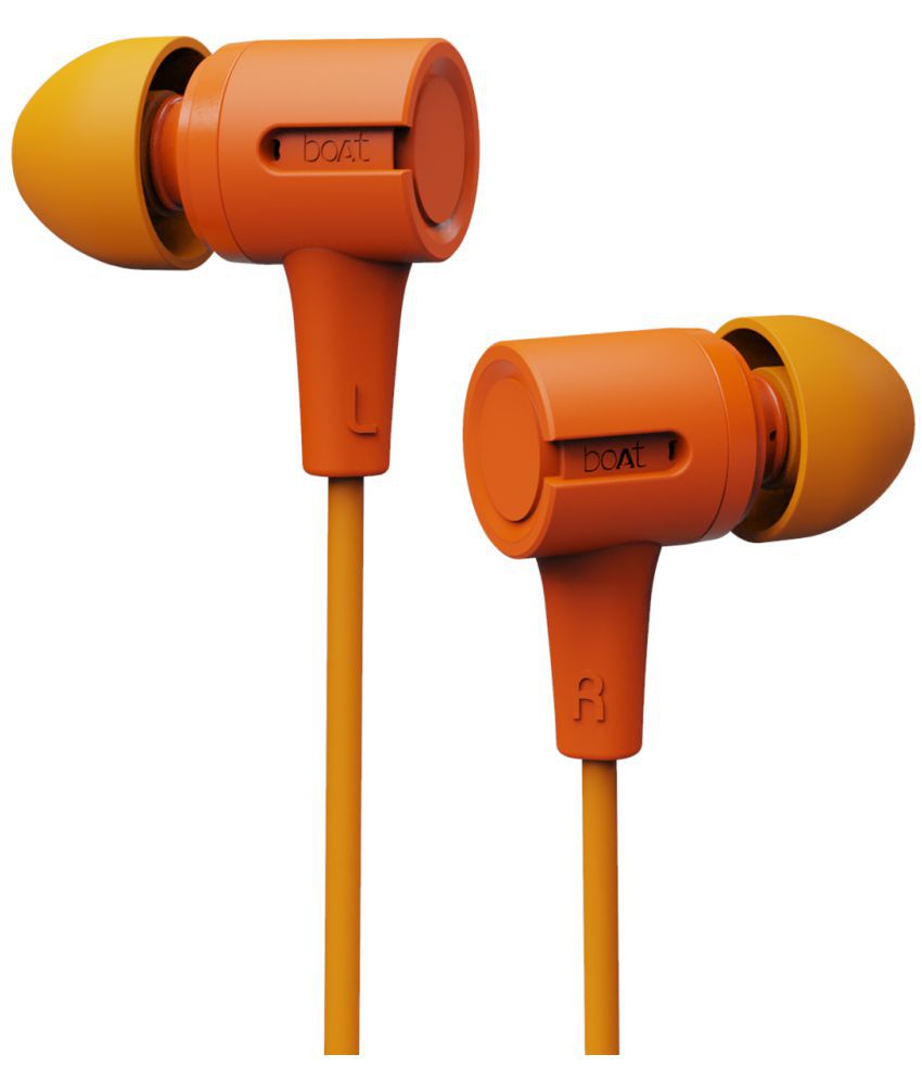     			boAt Bassheads 102 On Ear Wired With Mic Headphones/Earphones Orange