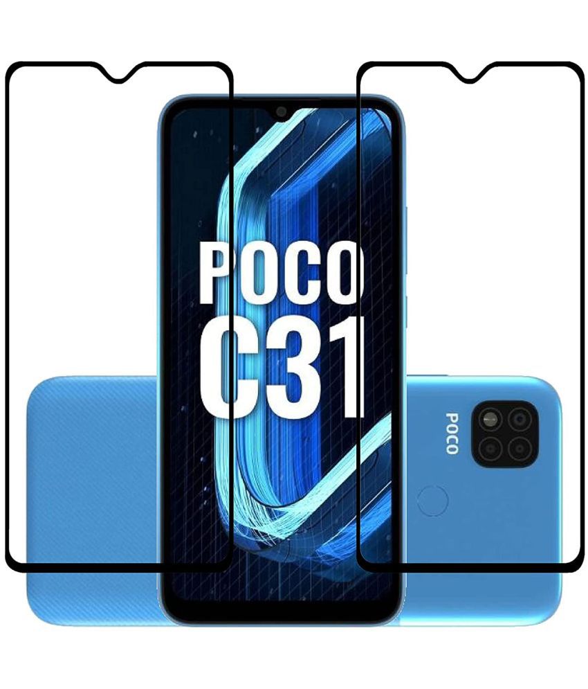 DSR Digital - Tempered Glass Compatible For Poco C31 ( Pack of 2 )