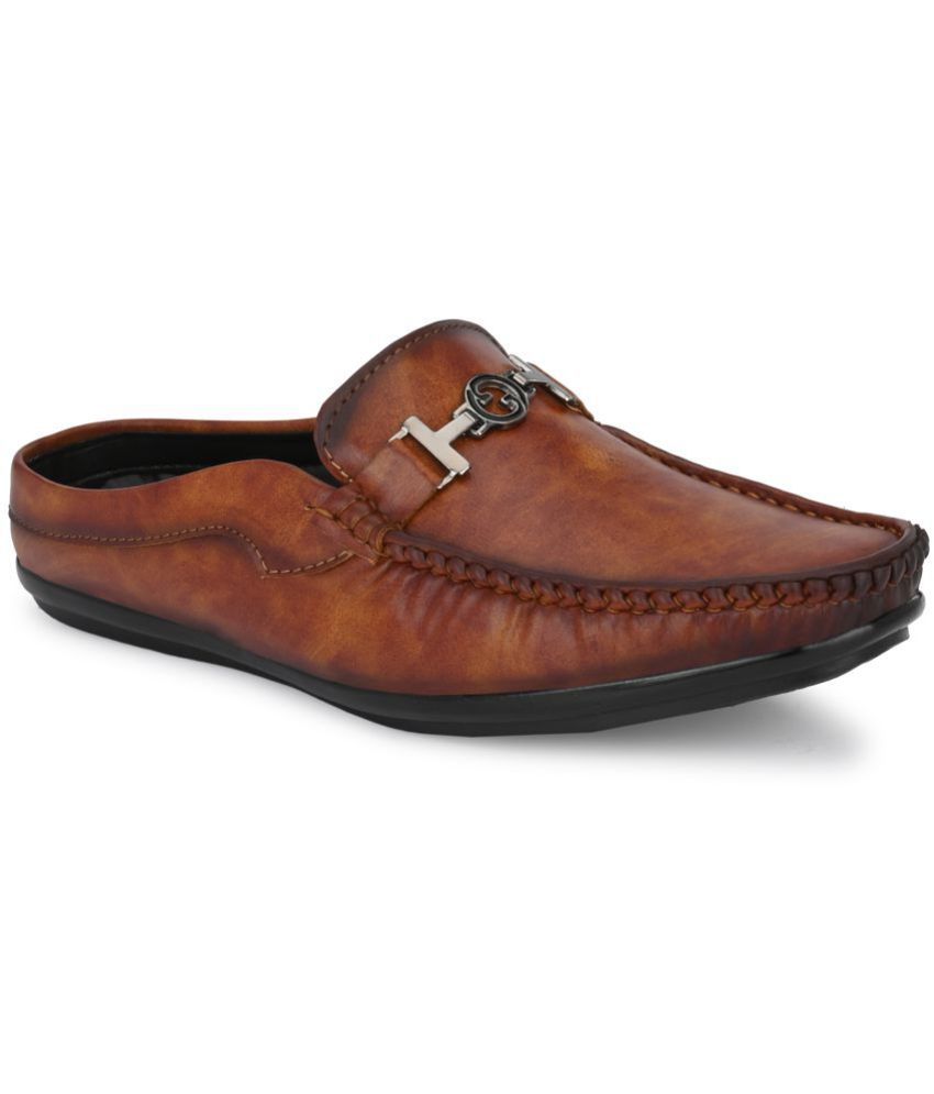     			Leeport - Tan Men's Mules Shoes