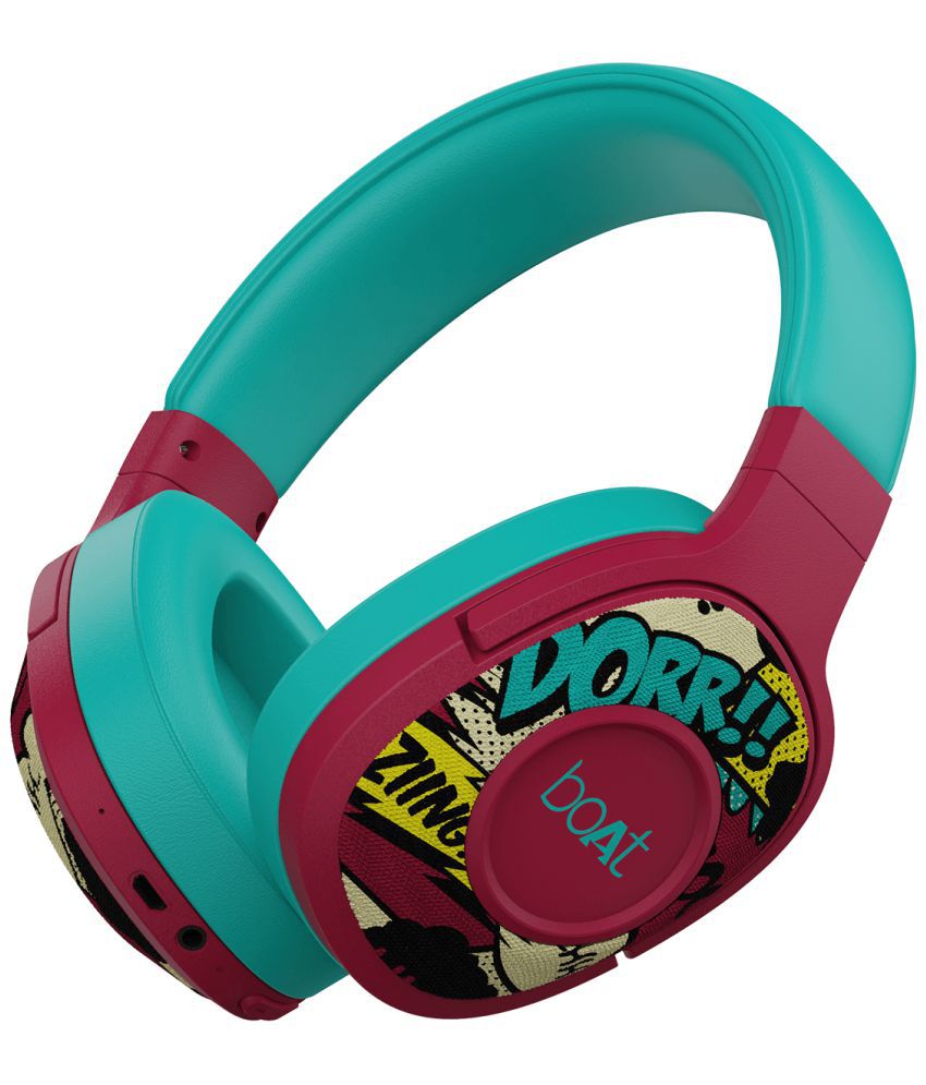 boAt Rockerz 550 Over Ear Wireless With Mic Headphones/Earphones Maroon