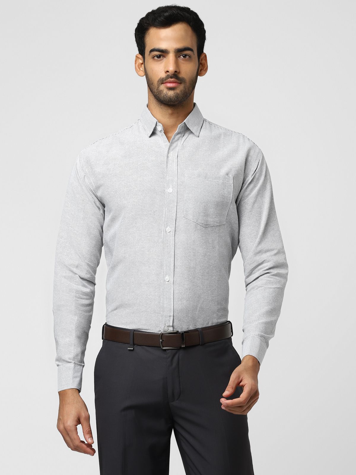     			DESHBANDHU DBK - Grey Cotton Regular Fit Men's Casual Shirt ( Pack of 1 )