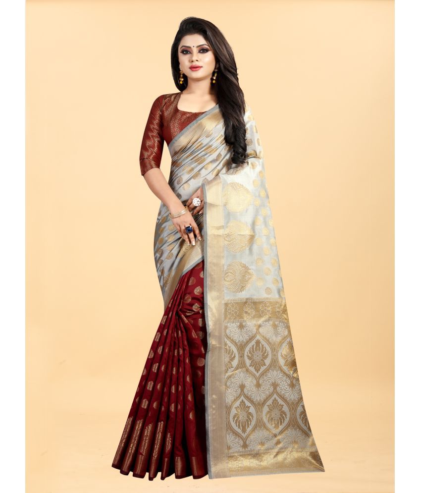     			Gazal Fashions - Multicolor Banarasi Silk Saree With Blouse Piece ( Pack of 1 )