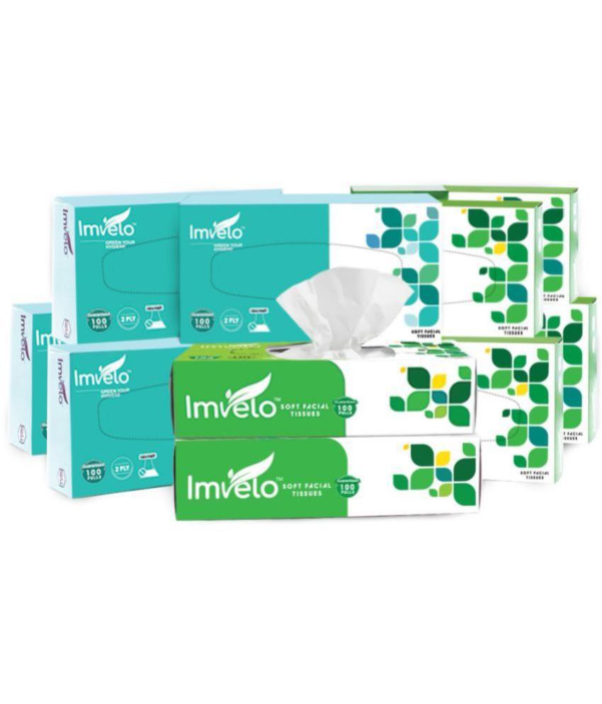     			Imvelo - Paper Disposable Face Tissues ( Pack of 10 )