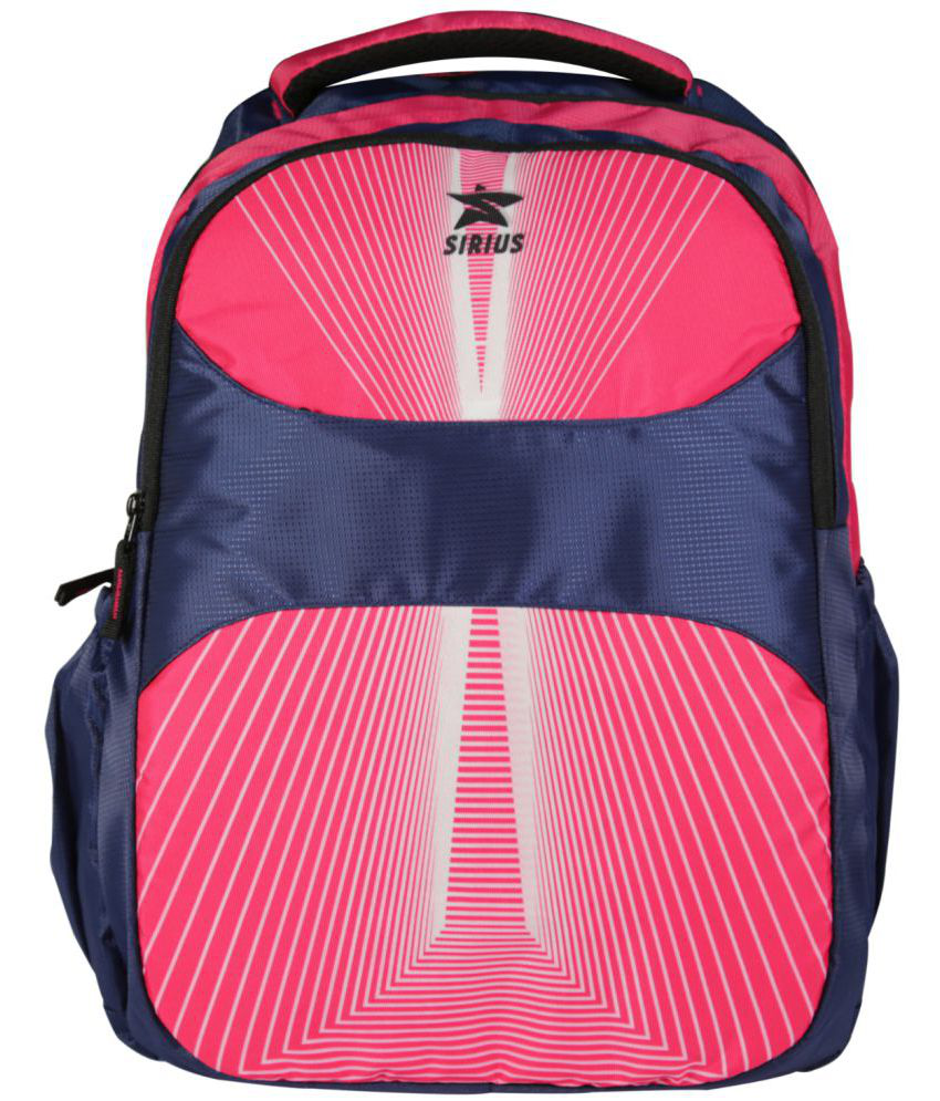SmilyKiddos 25 Ltrs Pink Polyester College Bag