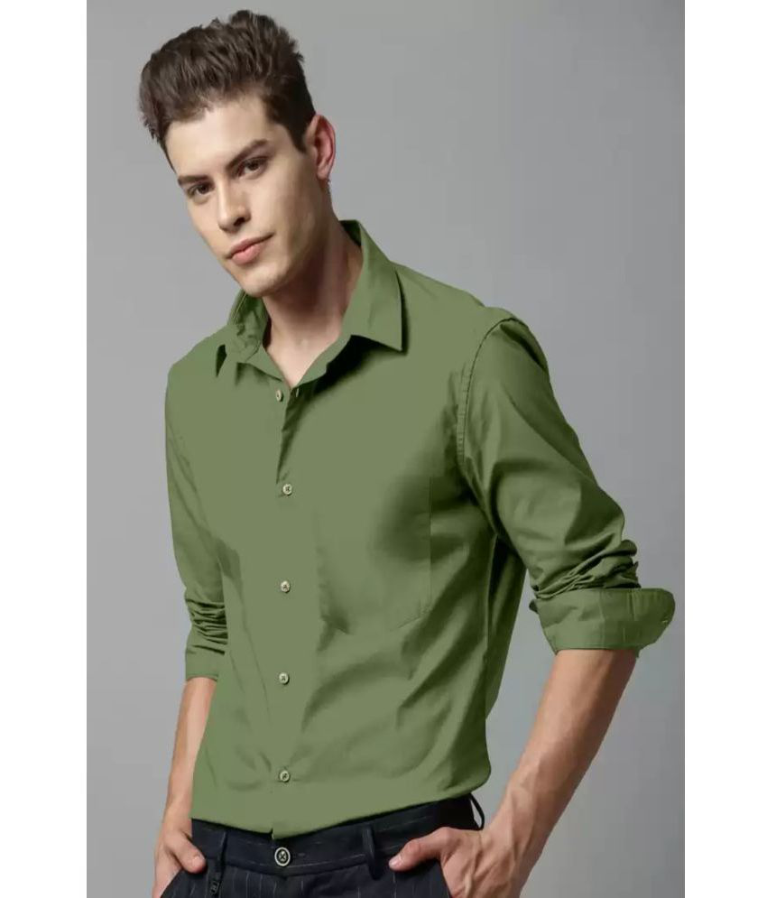     			ABUHUB - Green Cotton Regular Fit Men's Formal Shirt ( Pack of 1 )