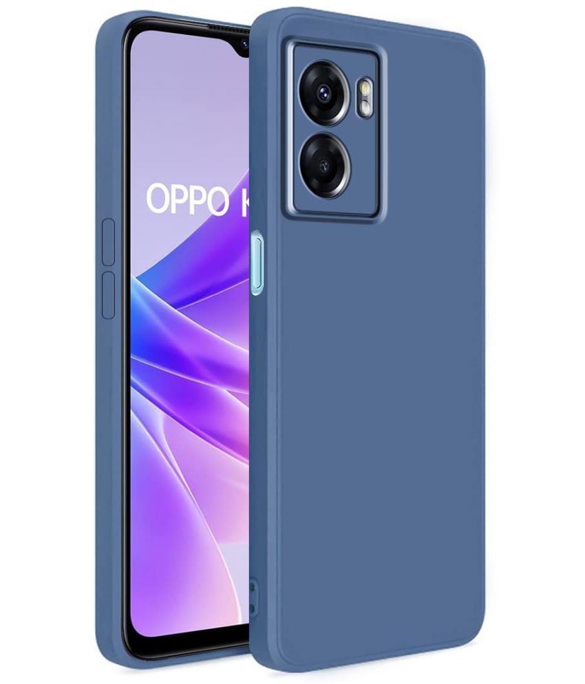     			Doyen Creations - Blue Silicon Silicon Soft cases Compatible For Oppo K10 ( Pack of 1 )