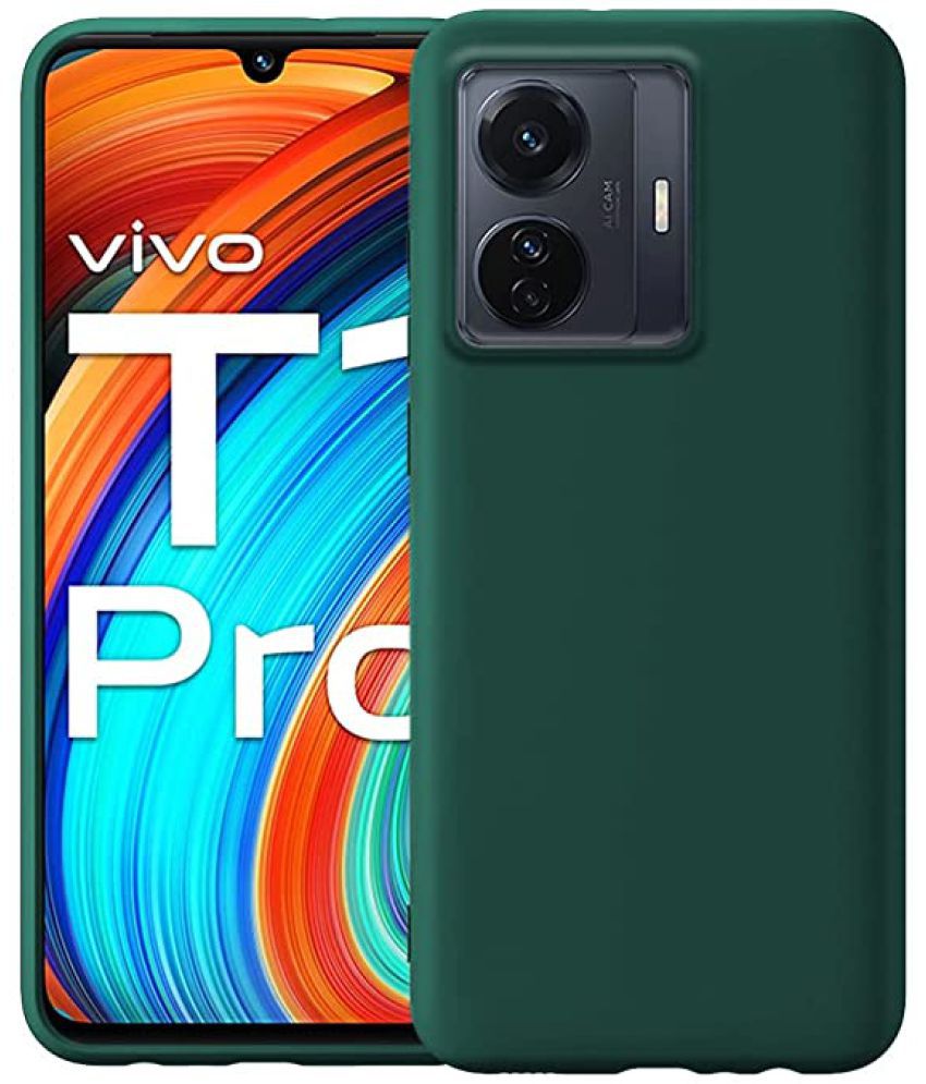     			Doyen Creations - Green Silicon Silicon Soft cases Compatible For Vivo T1 Pro 5g ( Pack of 1 )