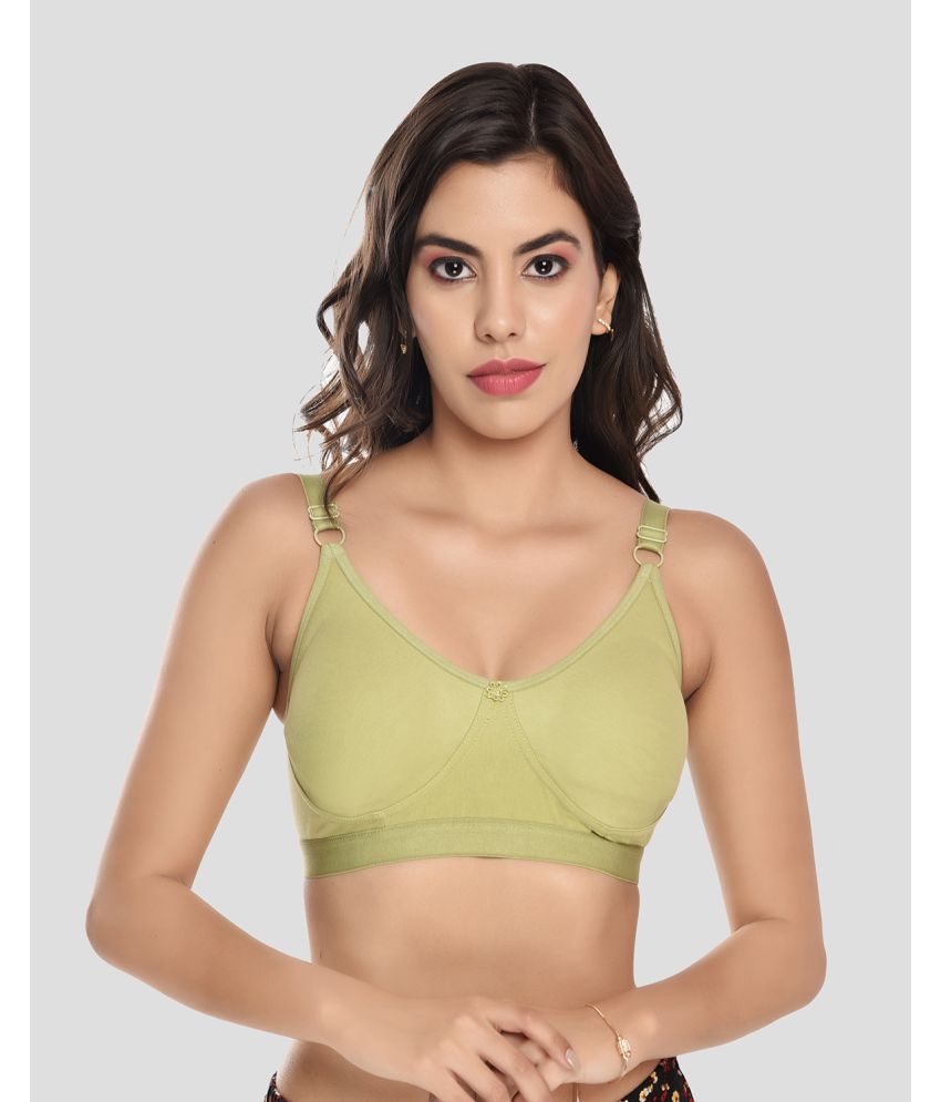     			Elina - Sea Green Cotton Non Padded Women's T-Shirt Bra ( Pack of 1 )