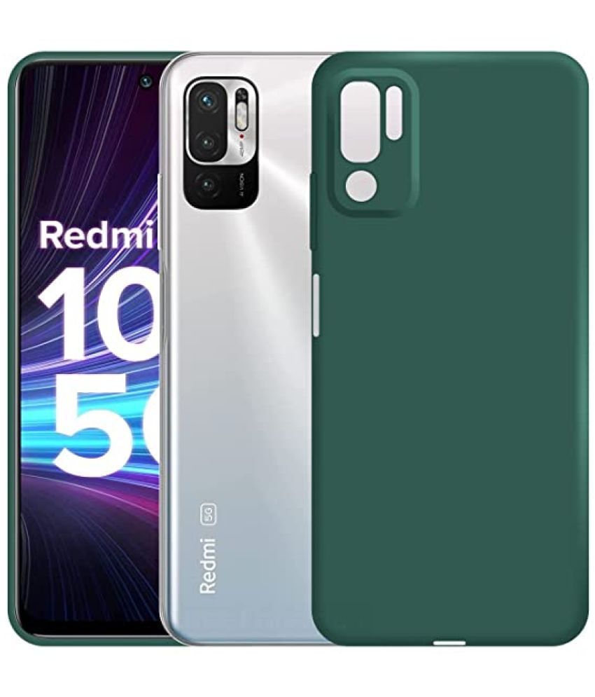     			KOVADO - Green Cloth Plain Cases Compatible For Redmi Note 10T ( Pack of 1 )