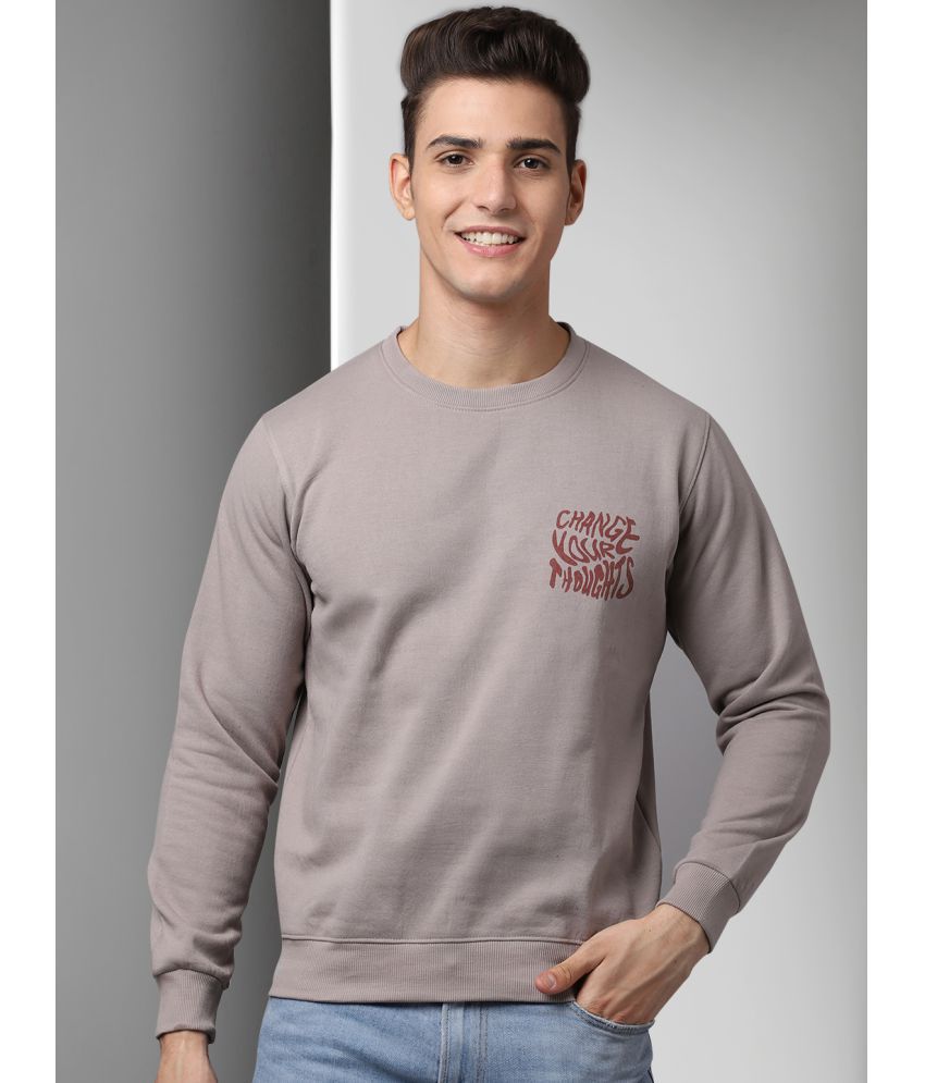     			OBAAN - Grey Fleece Regular Fit Men's Sweatshirt ( Pack of 1 )
