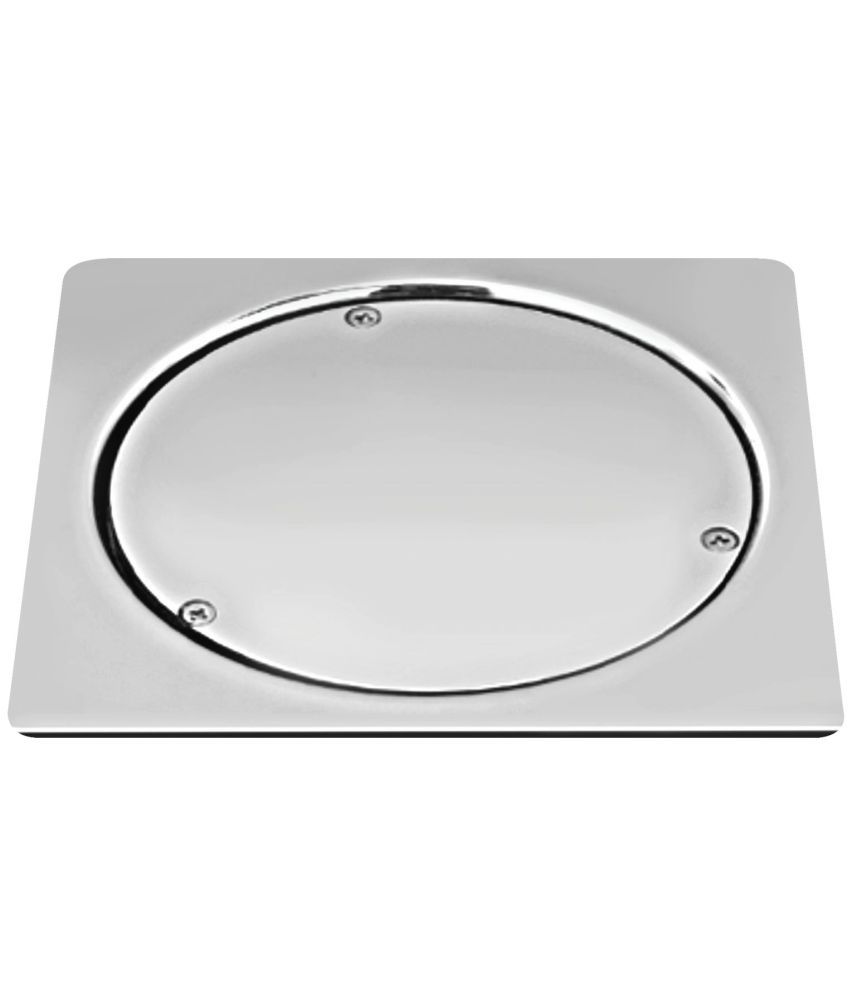     			Sanjay Chilly Square 340 Grade Stainless Steel 5" Cleanout Frame and Cover Only with 3 SS Screws