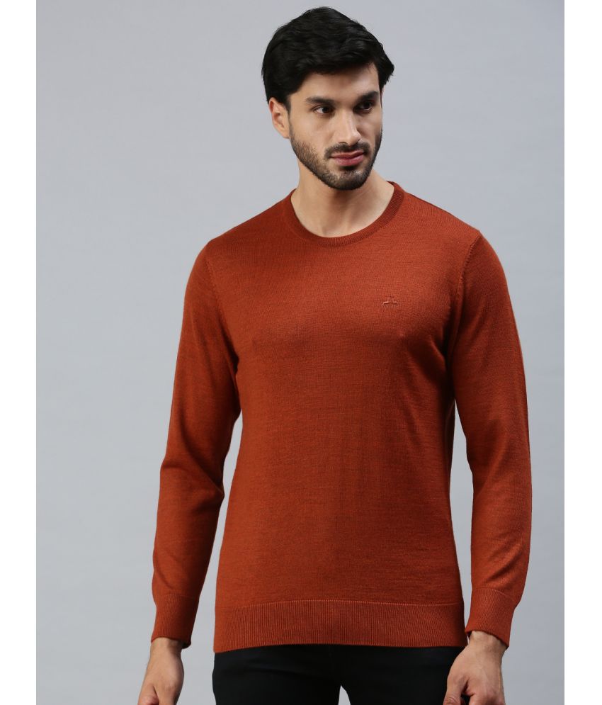     			98 Degree North - Rust Woollen Blend Men's Pullover Sweater ( Pack of 1 )