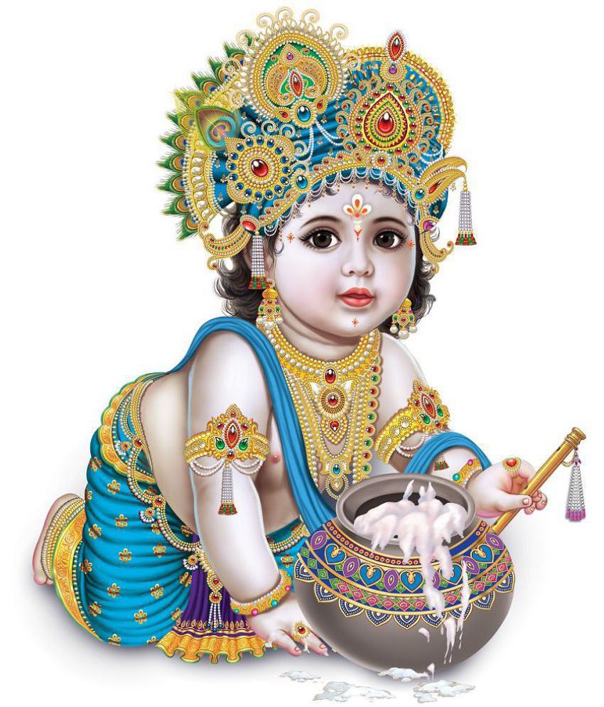     			Asmi Collection Little God Krishna with Flute Wall Sticker ( 60 x 50 cms )