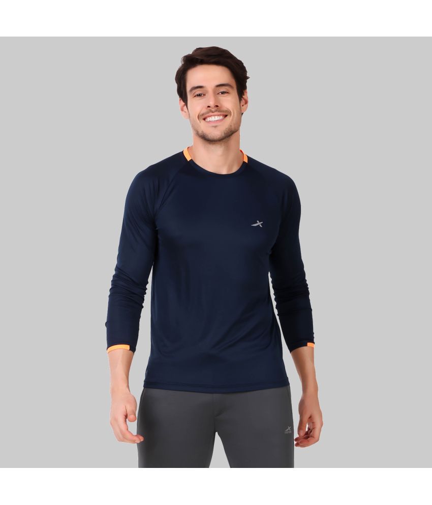     			Vector X - Navy Polyester Regular Fit Men's Sports T-Shirt ( Pack of 1 )