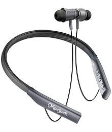 Macjack Wave 430 Neckband Wireless With Mic Headphones/Earphones Black