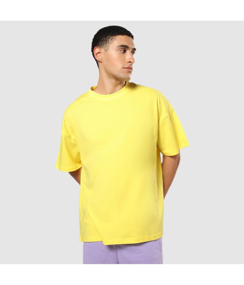Bewakoof - Yellow Cotton Relaxed Fit Men's T-Shirt ( Pack of 1 )