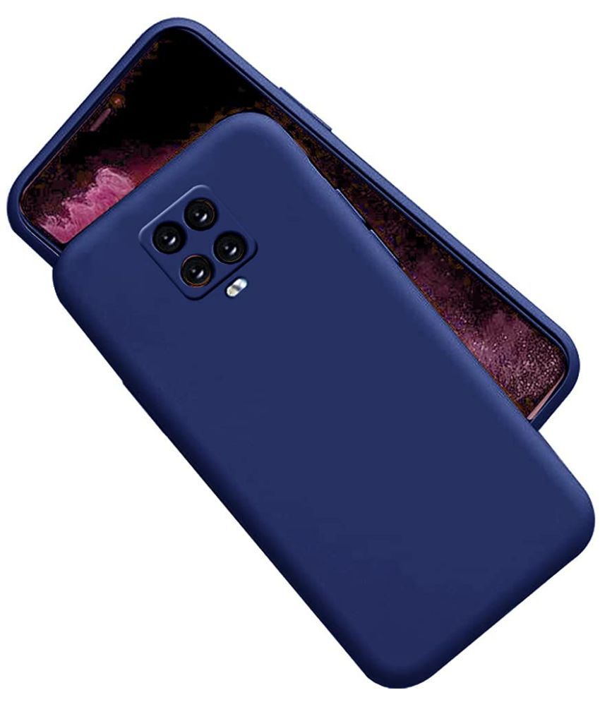     			Megha Star - Blue Silicon Plain Cases Compatible For Xiaomi Redmi Note 9 Pro ( Pack of 1 )