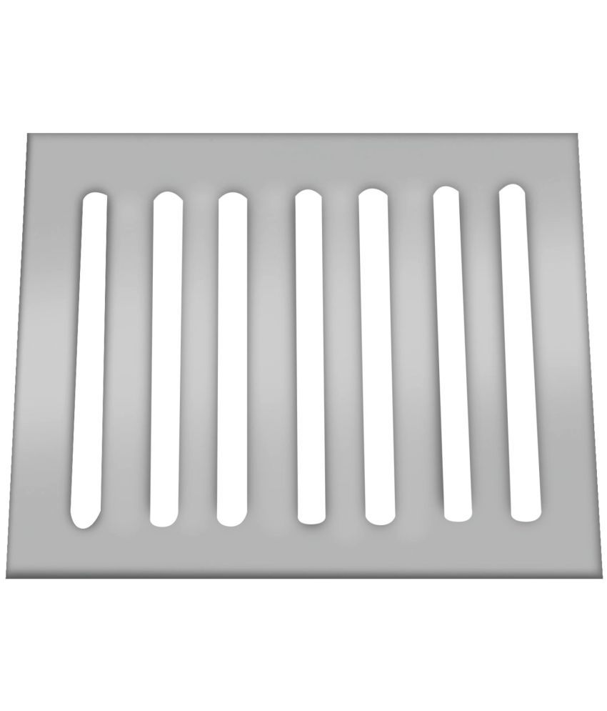     			Sanjay Chilly 4 x 4 Inch Vertical Grating Super Stainless Steel Bathroom Vertical Grating/Trap Floor Drain Vertical Grating Chrome Finish Water Drain Grating Floor Trap