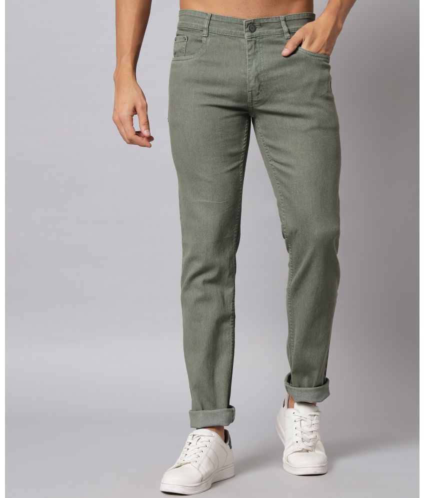    			Studio Nexx - Light Green Cotton Blend Regular Fit Men's Jeans ( Pack of 1 )