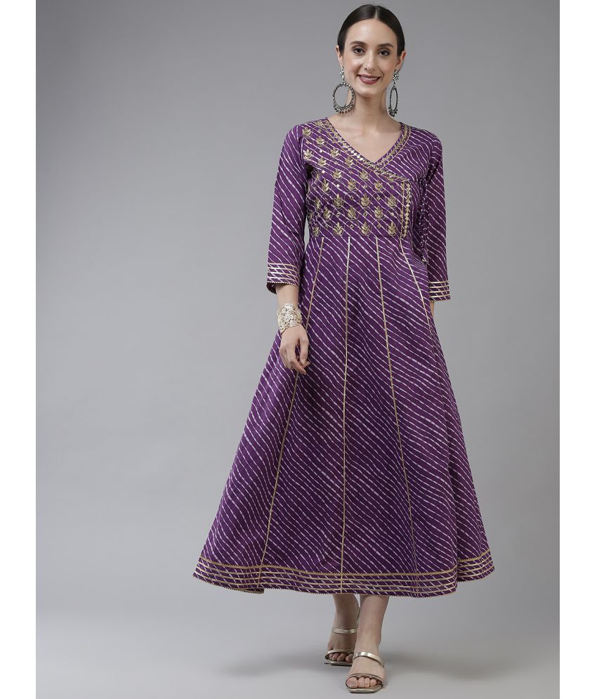     			Yufta - Purple Cotton Women's Gown ( Pack of 1 )