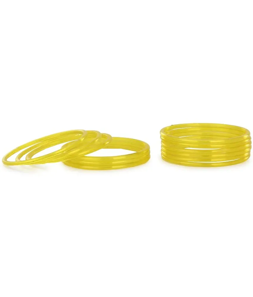 Somil Yellow Bangle Pack of 12 Buy Somil Yellow Bangle
