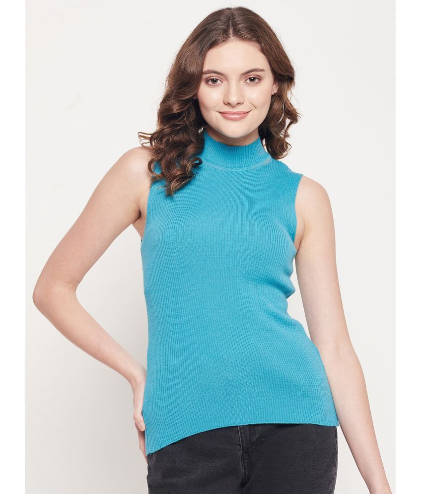     			98 Degree North Woollen Turquoise Pullovers - Single