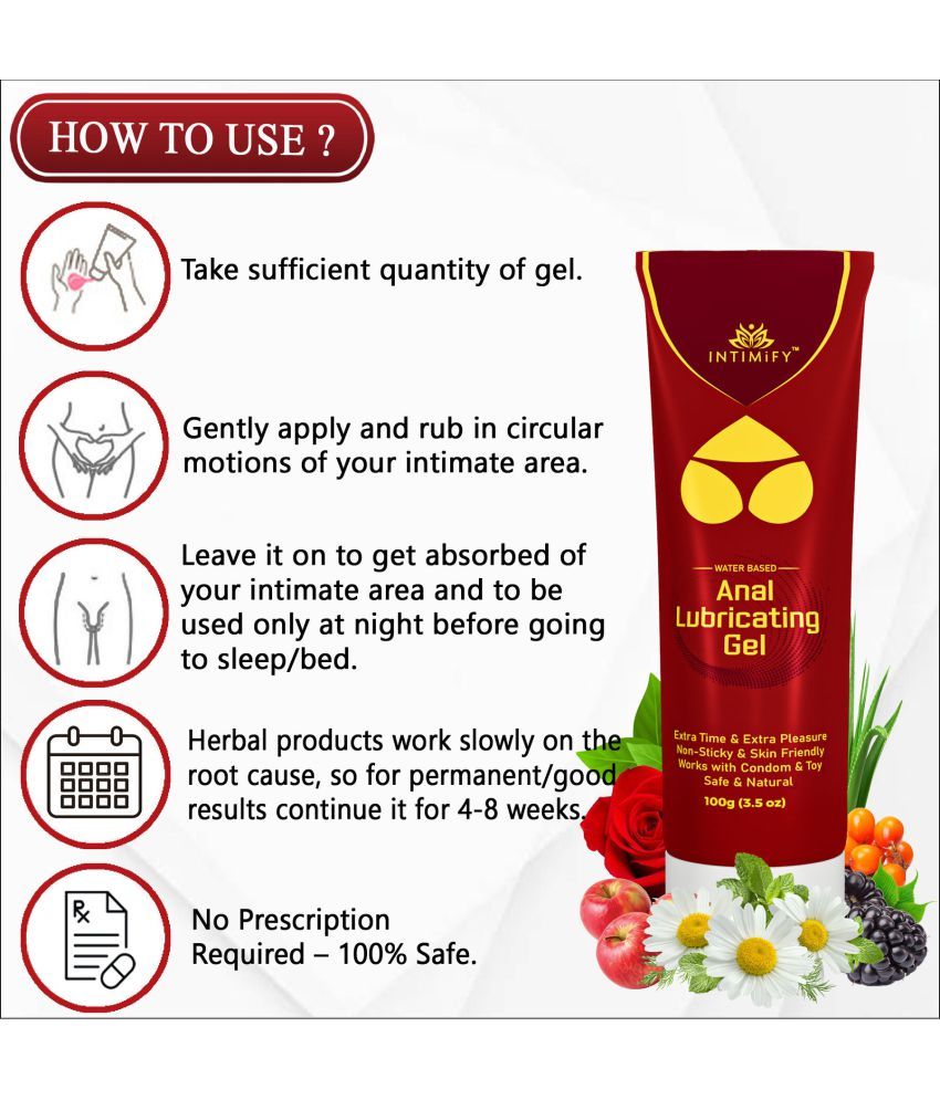 Intimify sexual lubricant gel, anul sex lubricant 100 ml Pack Of 1 Buy