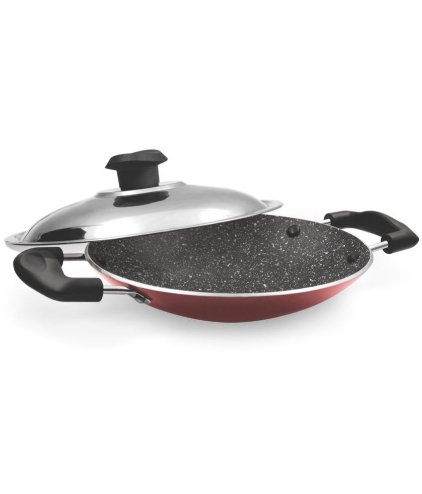     			Milton Pro Cook Granito Non Induction Appachetty with Lid, 21 cm, Burgundy