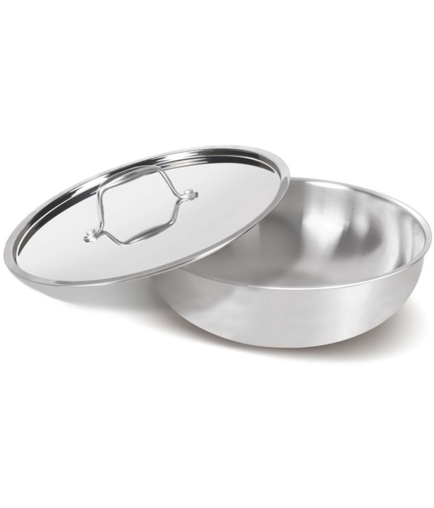     			Milton Pro Cook Triply Stainless Steel Tasla with Lid, 24 cm / 2.6 Litre