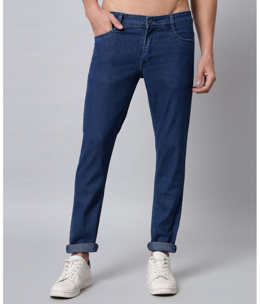     			Studio Nexx - Dark Blue Cotton Blend Slim Fit Men's Jeans ( Pack of 1 )