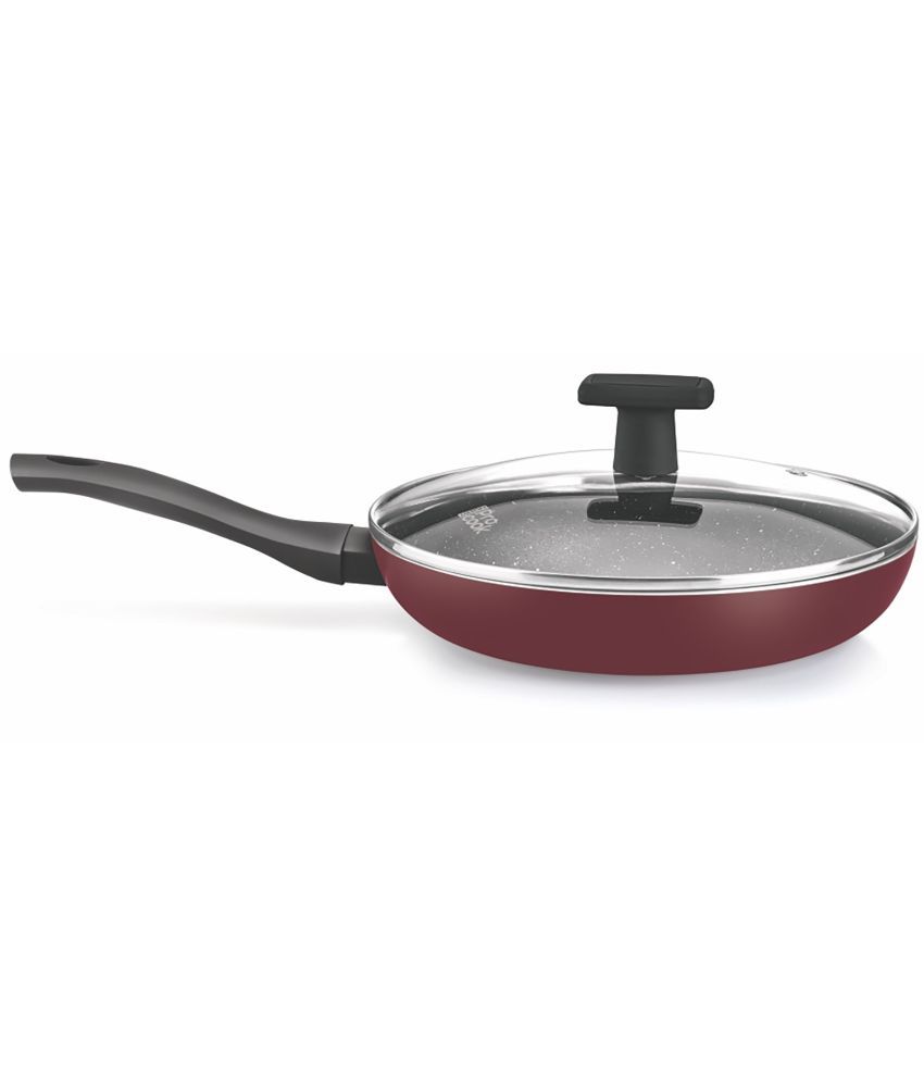     			Milton Pro Cook Granito Induction Fry Pan with Lid, 26 cm, Burgundy
