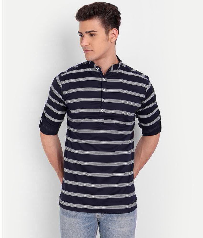 Vida Loca - Navy 100% Cotton Slim Fit Men's Casual Shirt ( Pack of 1 )