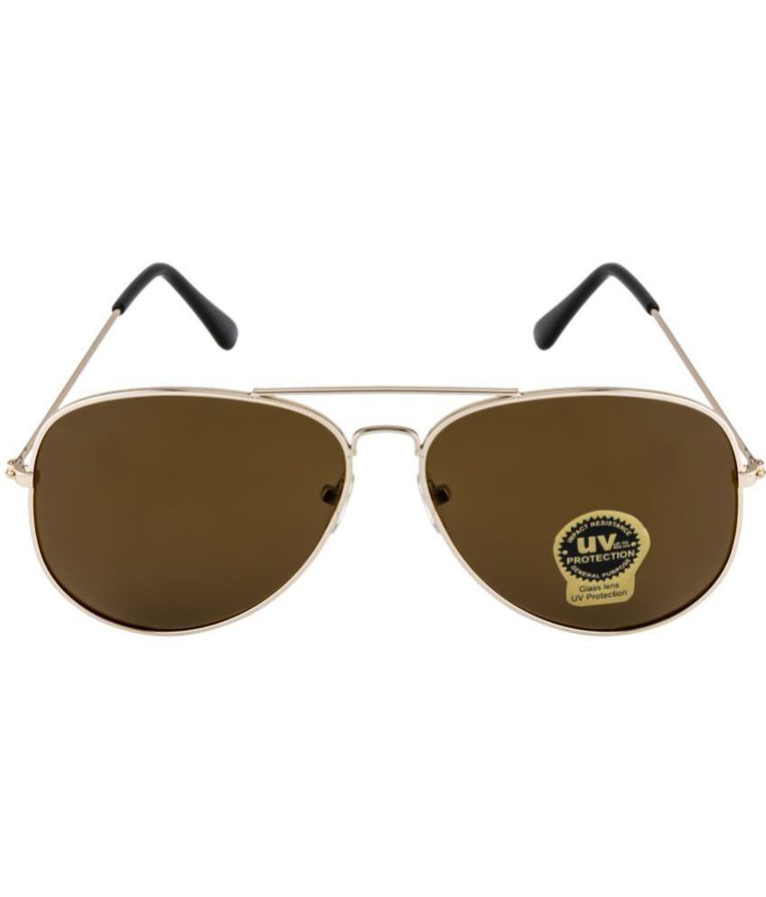     			Fair-X - Gold Pilot Sunglasses ( Pack of 1 )