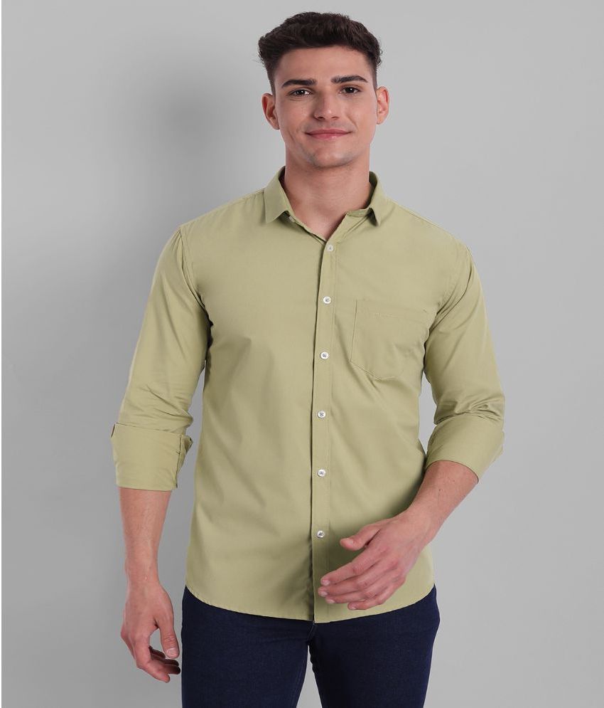     			MAJESTIC MAN - Beige 100% Cotton Slim Fit Men's Casual Shirt ( Pack of 1 )