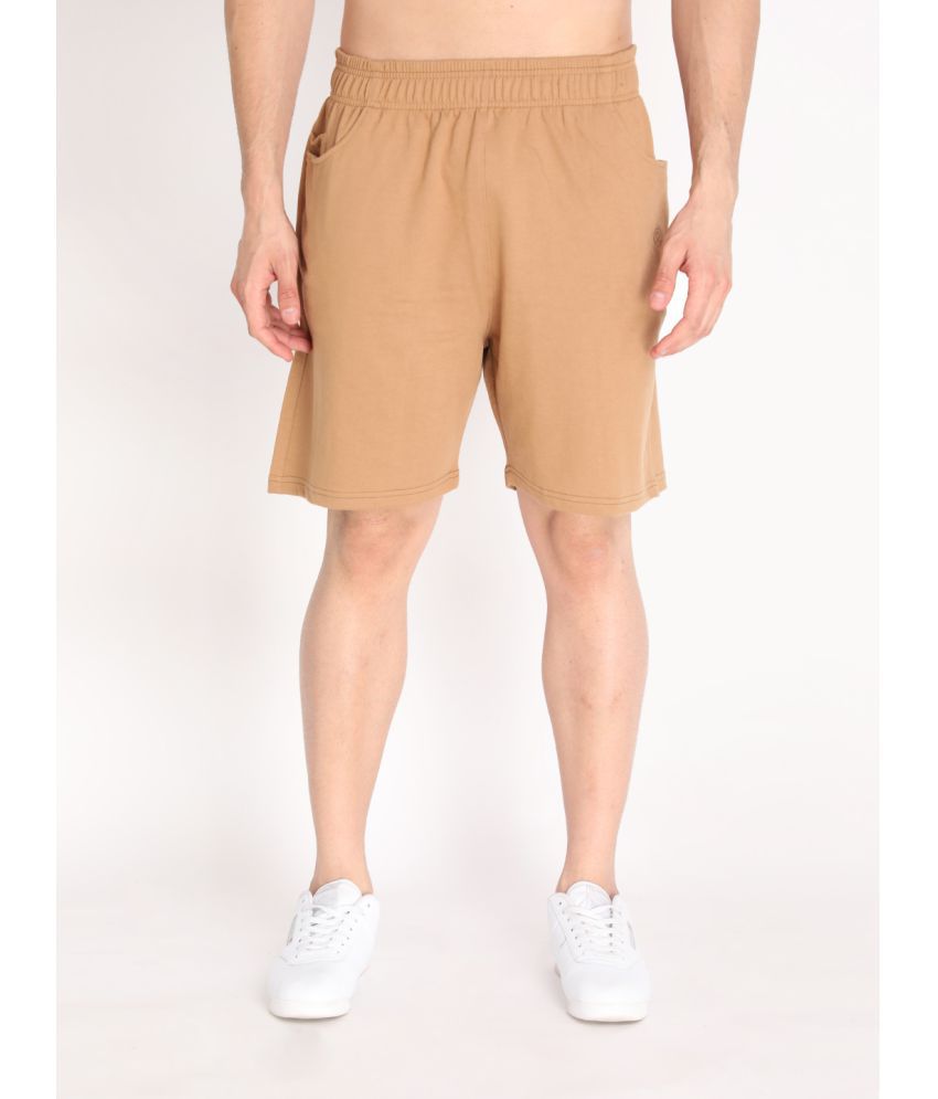     			Chkokko - Camel Cotton Blend Men's Shorts ( Pack of 1 )