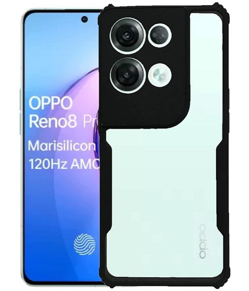     			JMA - Transparent Polycarbonate Hybrid Bumper Covers Compatible For Oppo Reno 8 Pro 5G ( Pack of 1 )