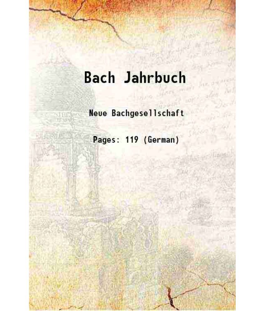     			Bach Jahrbuch 1904 [Hardcover]