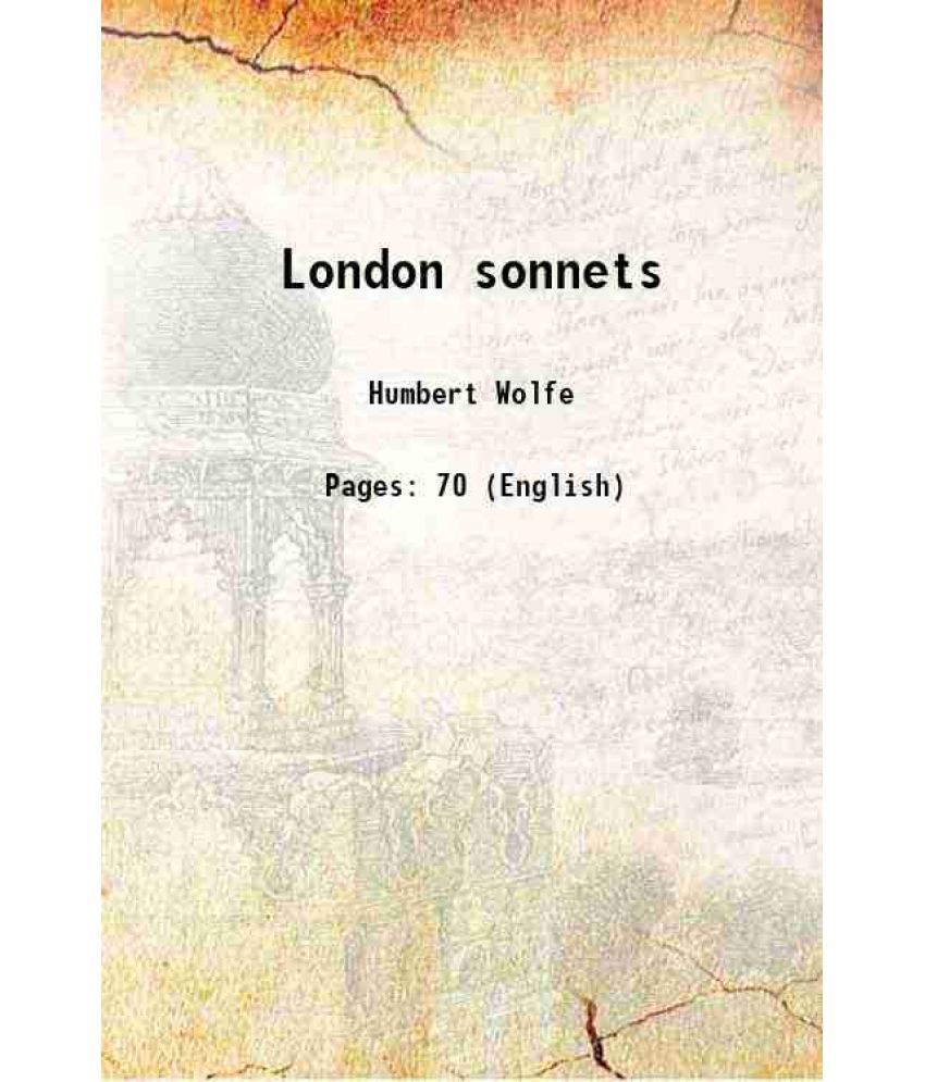     			London sonnets 1920 [Hardcover]