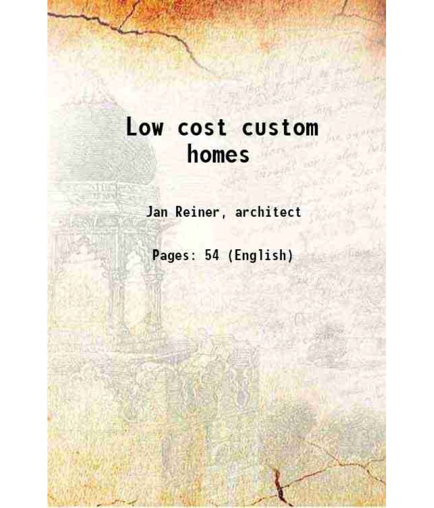     			Low cost custom homes 1955 [Hardcover]