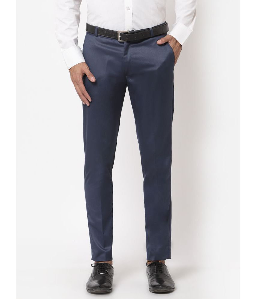     			SAM & JACK Dark Blue Slim Chinos ( Pack of 1 )