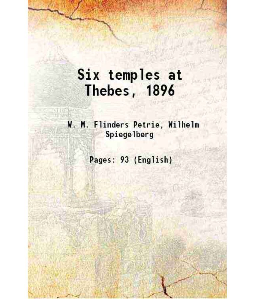     			Six temples at Thebes, 1896 1897 [Hardcover]