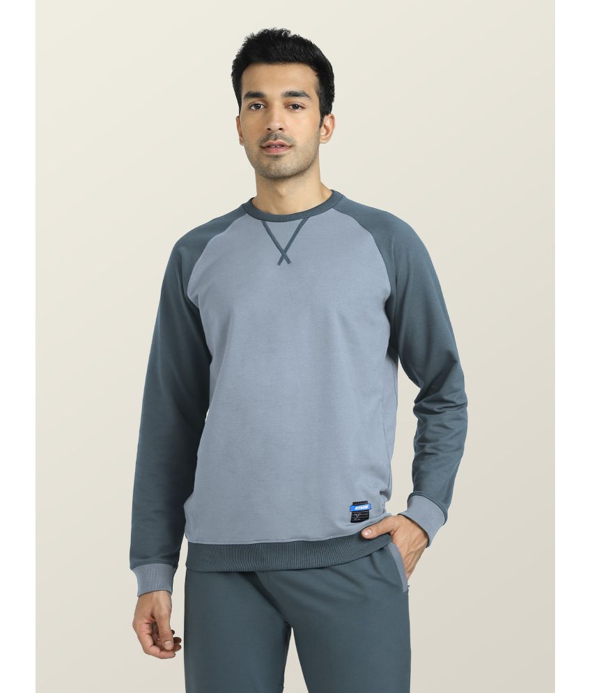     			XYXX - Light Grey Cotton Blend Regular Fit Men's Sweatshirt ( Pack of 1 )