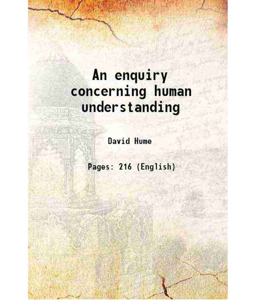     			An enquiry concerning human understanding 1900 [Hardcover]