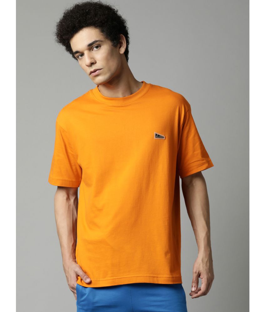 Breakbounce - Orange 100% Cotton Relaxed Fit Men's T-Shirt ( Pack of 1 )