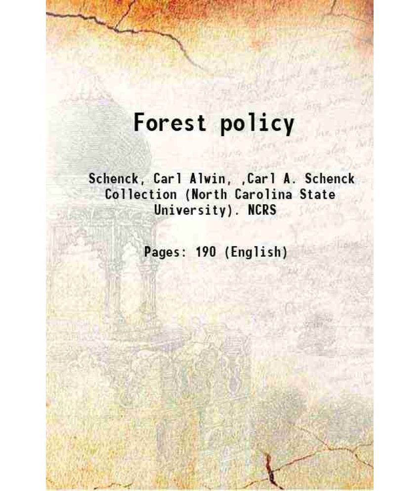     			Forest policy 1911 [Hardcover]