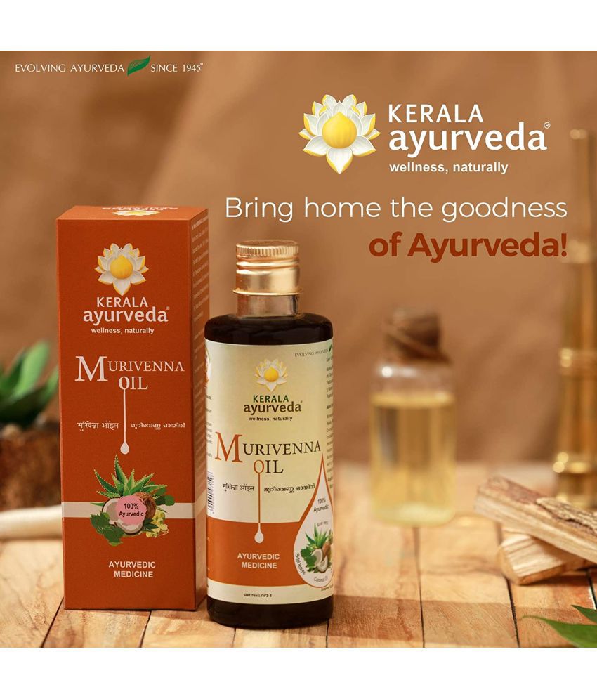 Kerala Ayurveda Murivenna 200ml, Oil for Burns, Cuts, and Sprains, First aid Box Oil,Ayurvedic Pain Relief Oil